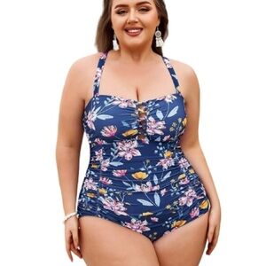 Hanna Nikole Tankini voor dames, grote maten, tweedelig badpak, sleutelgat, badjurk met zwemshorts, buikweg, badmode met verstelbare borstkoorden en schouderbanden, strandmode, 54 Grote maten